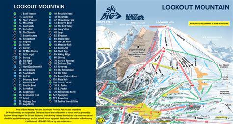 Banff Sunshine Trail Map - Long Dark Mystery Lake Map