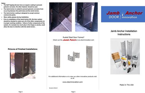 Jamb Anchor Center Jamb Kit – Door Innovation