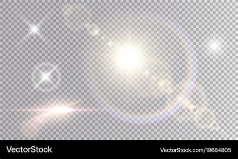 Set of shining light effects Royalty Free Vector Image