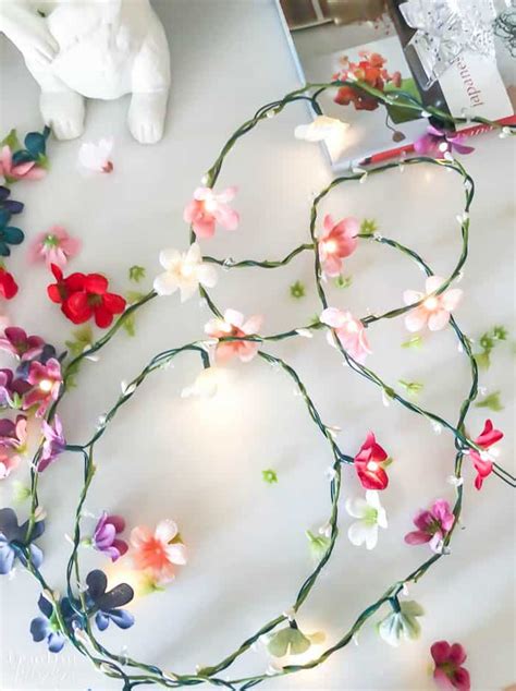 Make a Beautiful DIY Flower Garland with Fairy Lights in 5 Minutes