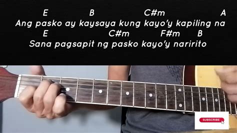 Sa Araw Ng Pasko -All Star Cast /Guitar Tutorial With Chords and Lyrics ...