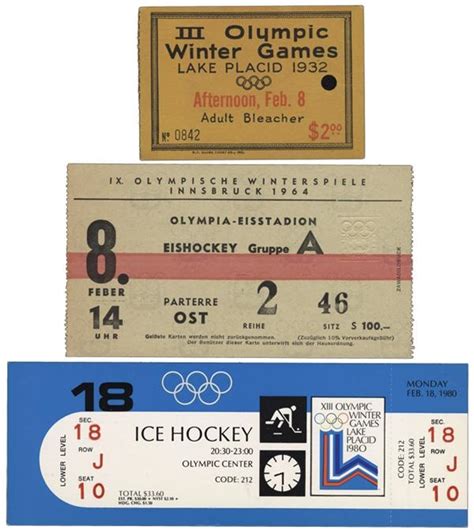 Collection of Olympic Team USA Hockey Tickets (6)