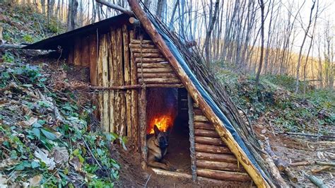 Bushcraft Skills - Build Survival Tiny House - Winter Camping - Off ...