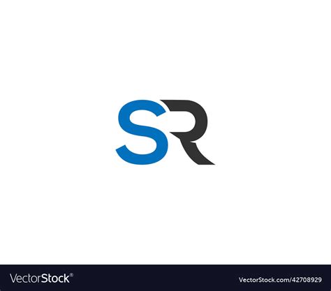 Sr logo design Royalty Free Vector Image - VectorStock