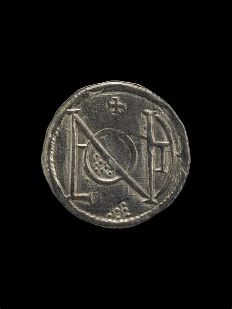 Silver coin (obverse) from Anglo Saxon Vale of York Viking Hoard ...