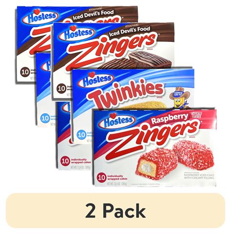 (2 pack) Hostess Twinkie Variety Pack with Zingers | Three Flavors ...