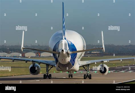 Airbus Beluga XL landing at Airbus Broughton cheshire Stock Photo - Alamy