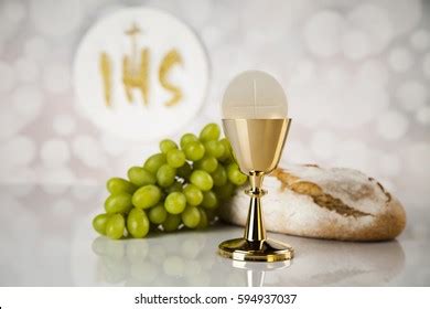 Holy Communion Elements On White Background Stock Photo 594937037 ...