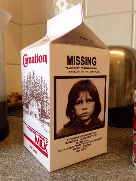 Missing Person Milk Carton Template