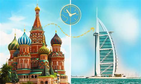 time difference between Dubai and russia