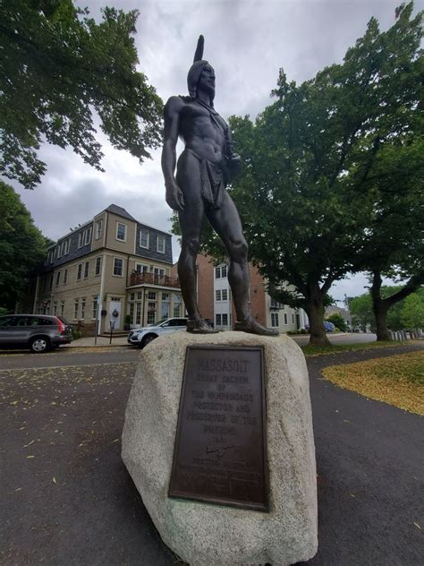 MASSASOIT STATUE - Water St, Plymouth, Massachusetts - Landmarks ...