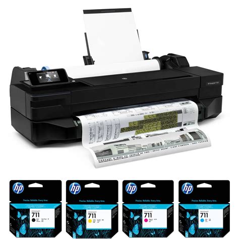 HP DesignJet T120 24" Large-Format Printer and Extra 711 Ink