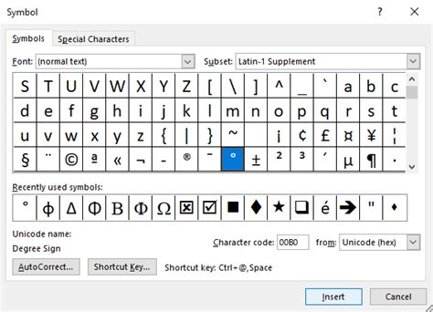 How to Insert or Type the Degree Symbol in Word (5 Ways to Insert °)