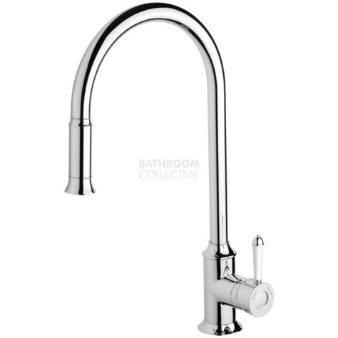 Phoenix Tapware - Nostalgia Pull Out Sink Mixer (Chrome with White ...