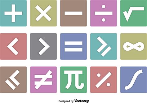 Math Symbols Icon Vectors 104900 Vector Art at Vecteezy