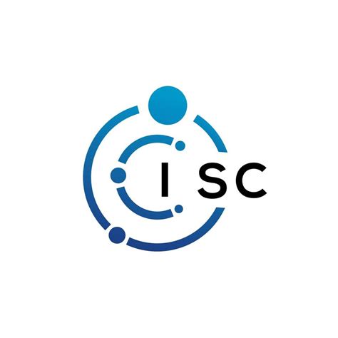 ISC letter technology logo design on white background. ISC creative ...