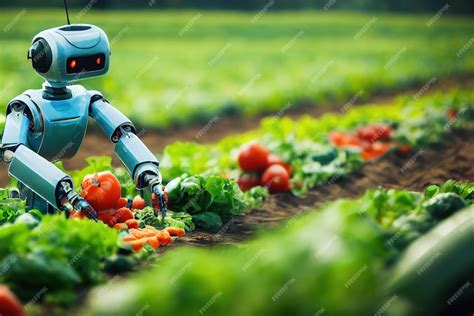 Premium Photo | 3d illustration of smart robotic futuristic farmers ...