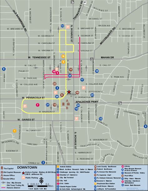 Downtown Tallahassee Florida Map - Tallahassee FL • mappery