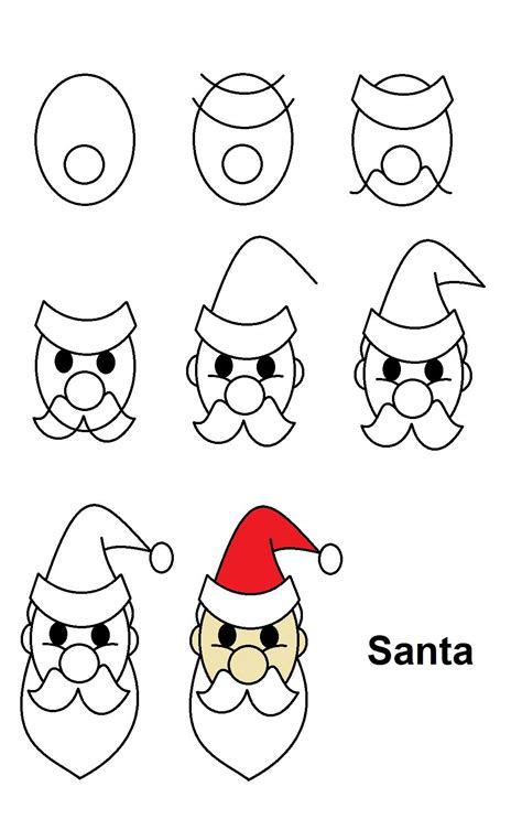 Santa Claus Drawing Step By Step at Drawing Tutorials