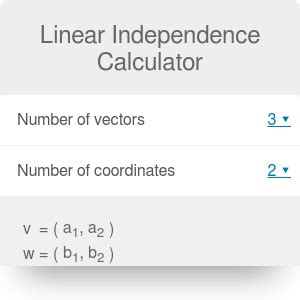 Linear Independence Calculator