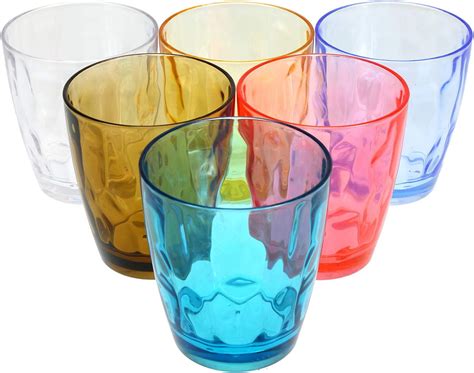 Lawei 6 pack 14 oz Unbreakable Plastic Drinking Glasses - Assorted ...