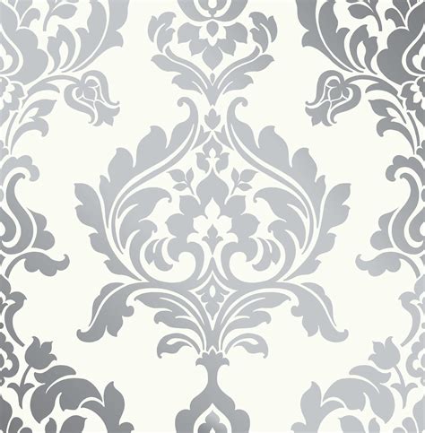 Silver Damask Wallpaper B&Q - Damask Wallpaper