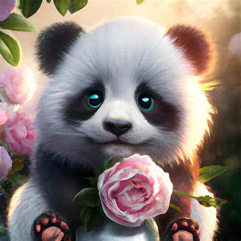 🐼🌹 - AI Generated Artwork - NightCafe Creator Animals Images, Funny ...