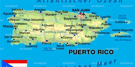 Map of Puerto Rico (Island in USA) | Welt-Atlas.de