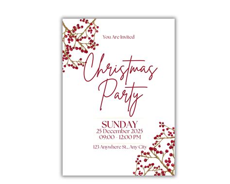 Editable Christmas/holiday Cocktail Party Invitation Template - Etsy