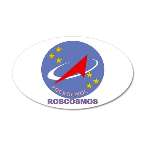 Roscosmos Blue Logo Wall Decal by quatrosales