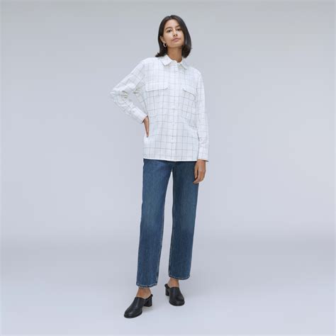 The Classic Cotton Flannel Shirt Canvas Tan Plaid – Everlane