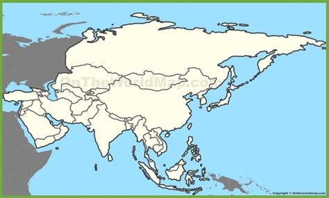 Blank map of Asia | Asia map, Map, Europe map