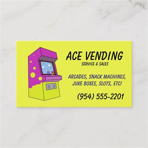 Vending Machine Service Business Cards | Zazzle.com | Machine service ...