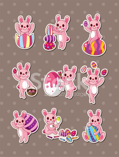 Bunny With Easter Egg Stickers Stock Photo | Royalty-Free | FreeImages