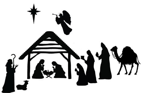 Printable Nativity Silhouette