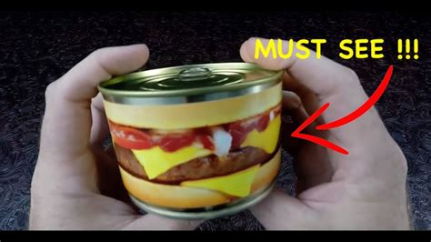 Cheeseburger In A Can Survival Food Review Burgertastic by Dosen Bistro ...