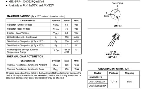 rib four times Assortment 2n2222 plastic package datasheet length ...