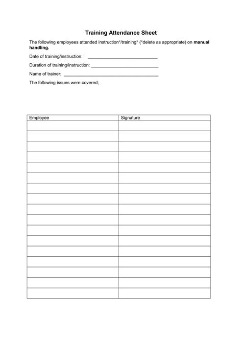 Employee Attendance Form - 9+ Examples, Format, Benefits, PDF