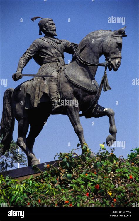 Statue of Shivaji Maharaj ride on horse at Gateway Of India ; Bombay ...