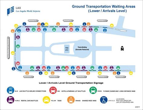 Lax car rental map - Lax airport car rental map (California - USA)