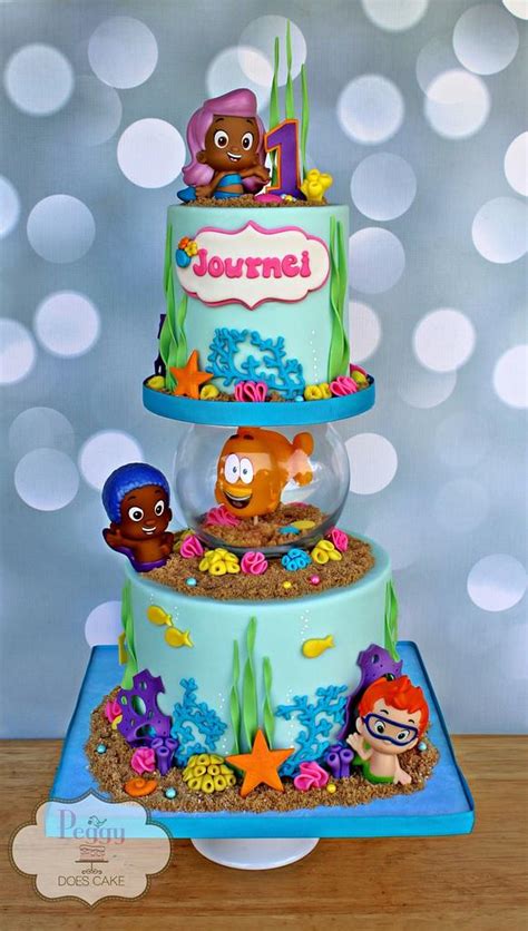 Bubble Guppies with Fish Bowl Cake - Cake by Peggy Does - CakesDecor