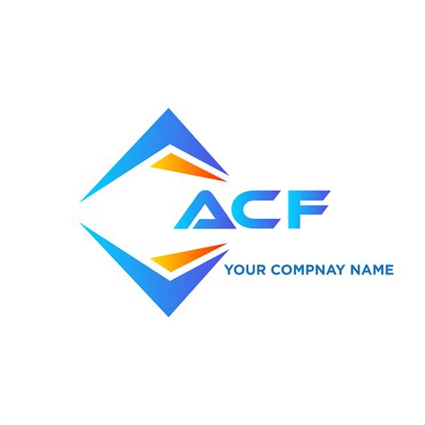 ACF abstract technology logo design on white background. ACF creative ...