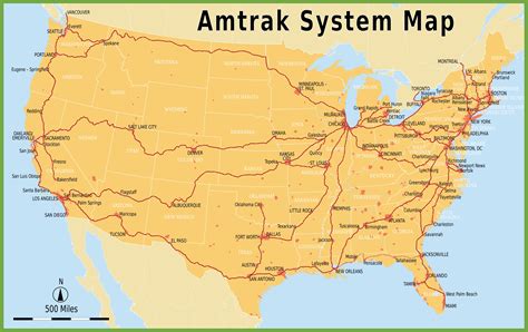 Amtrak system map