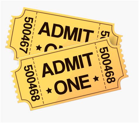 Cinema Ticket Film Clip Art - Admit One Tickets Clipart, HD Png ...