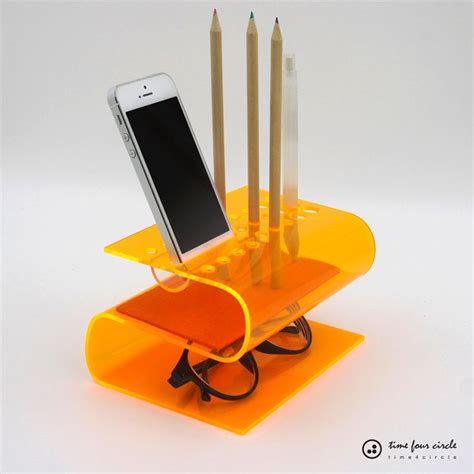 These Bent Acrylic Desk Organizers Are Perfect for Charging Your iPhone ...