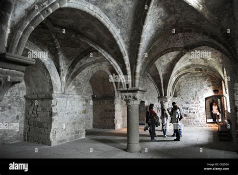 Mont saint michel abbey interior hi-res stock photography and images ...