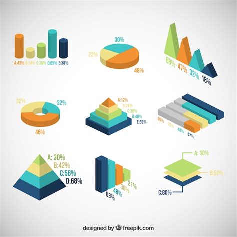 Free Vector | Colorful charts