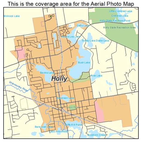 Aerial Photography Map of Holly, MI Michigan