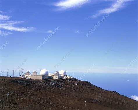 View of Mount Haleakala Observatory, Hawaii, USA - Stock Image - R110 ...