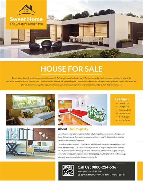 Custom Real Estate Flyer Design Template in Word, PSD, Publisher